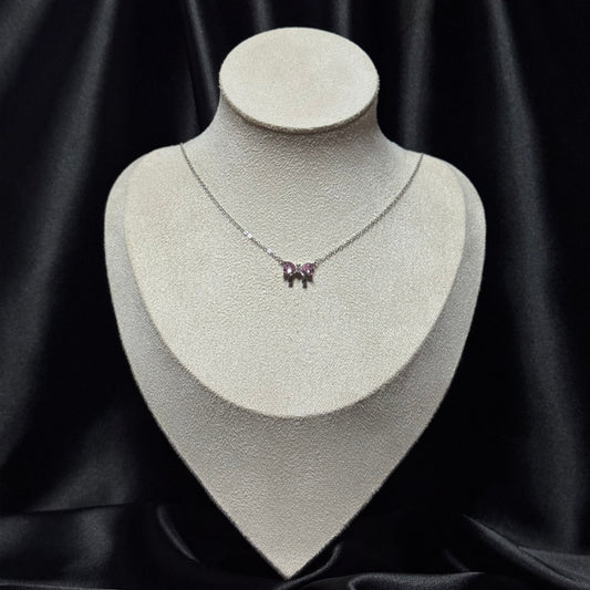 Колие с розова панделка