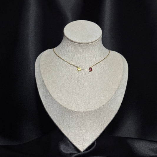 Gold Arrow Heart Necklace – Valentine’s Limited 🌟